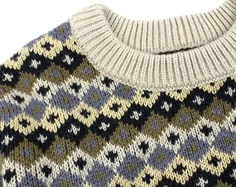 Wheat multi blue pullover Elias bomuld